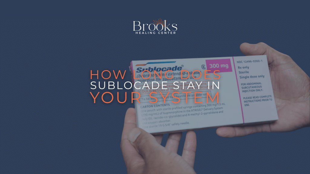 how long does sublocade stay in your system blog brooks